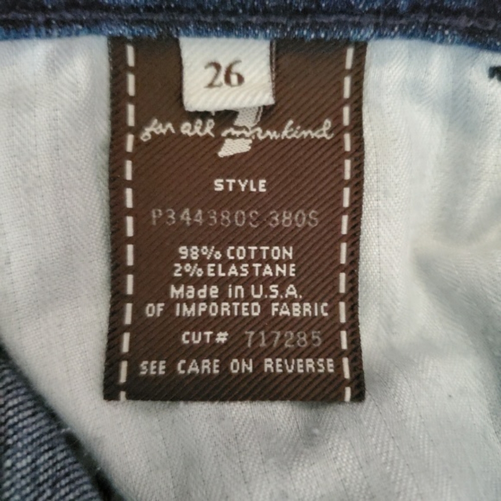 7 For All Mankind Women's Highwaist Boot Cut Jeans - Dark Blue Wash size 26 - Picture 7 of 7